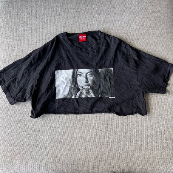 Full Send - Lip Tattoo Tee (Modified to Crop-Top) - Picture 2 of 5